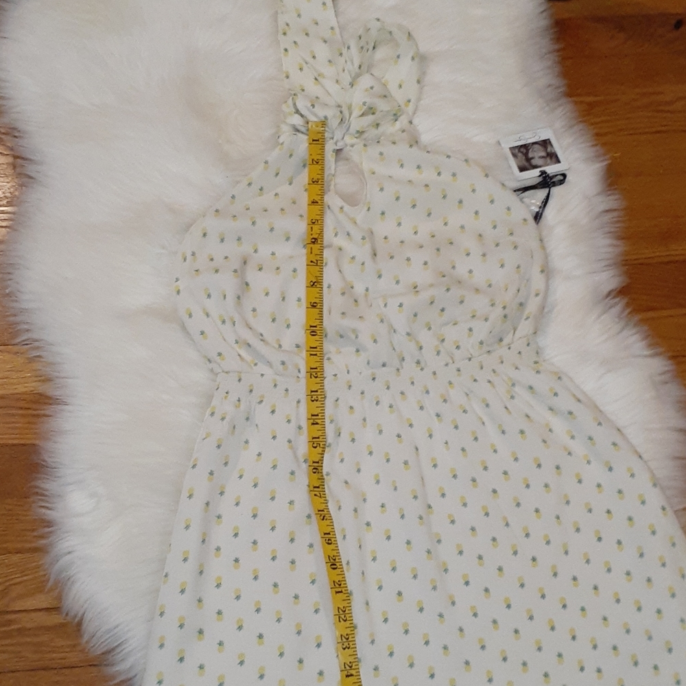 NWT Jessica Simpson White Sz Small Floral Halter Dress - Picture 12 of 15